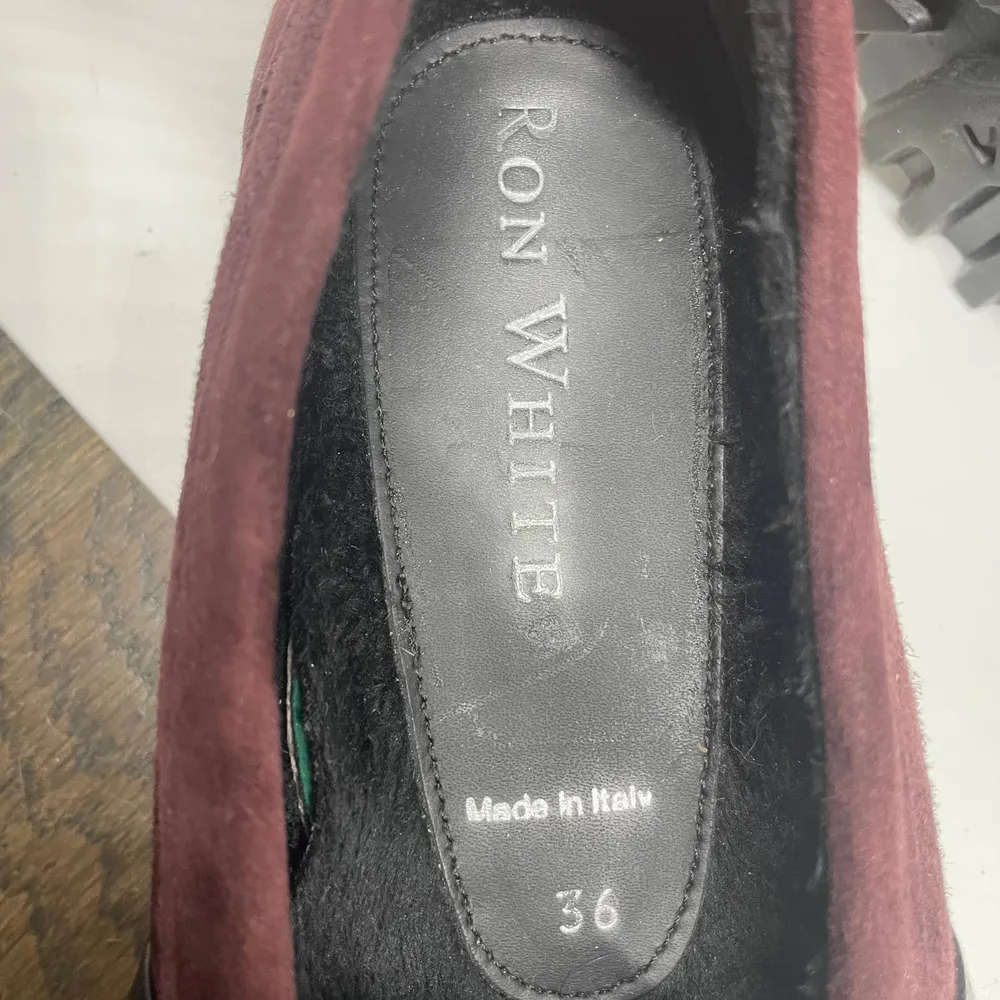 Ron White Rita Knot Platform Loafer Weatherproof Cashmere Suede Shoes size 5.5 Purple - Image 7