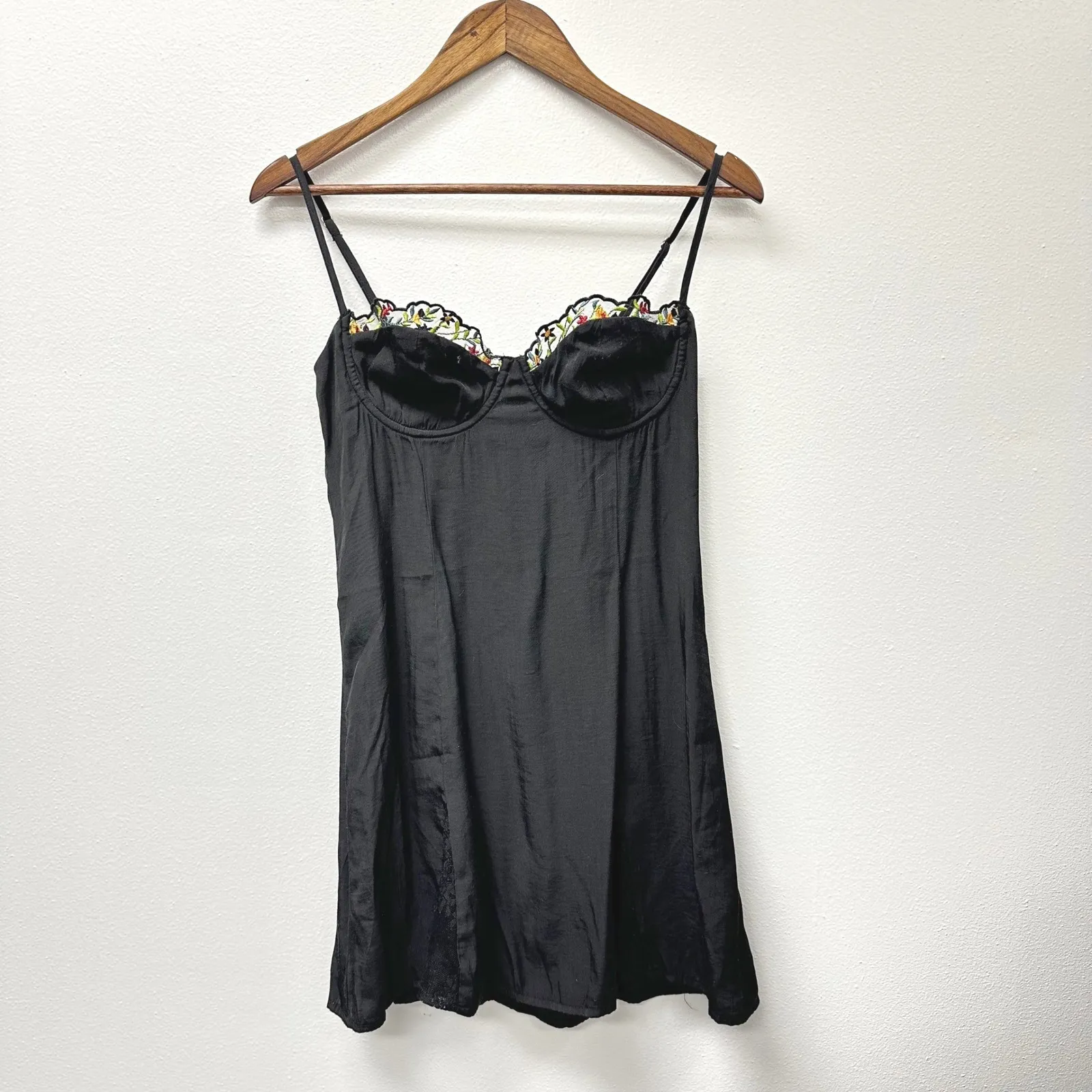 Princess Polly Floreto Bustier Lace Trim Dress Black Size 4 - Image 3