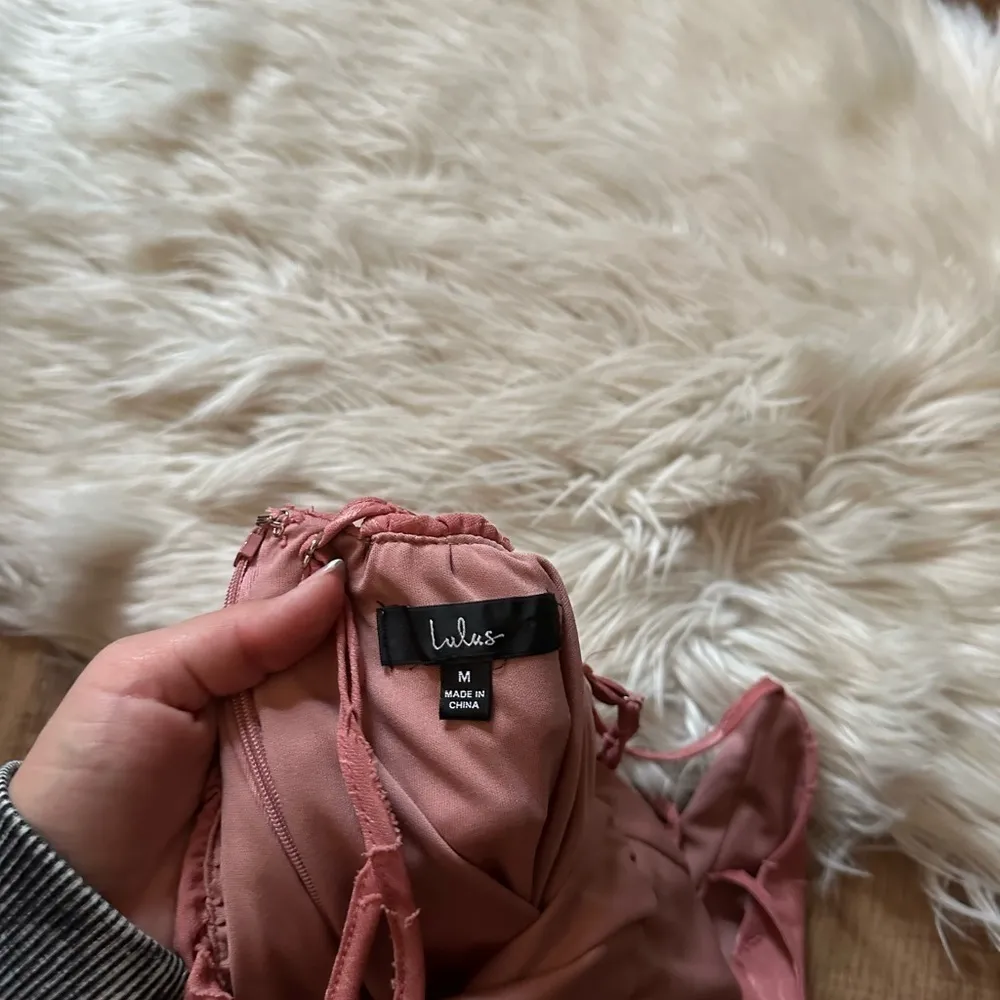 LULU’S Days Of Beauty Rusty Rose Burnout Floral Surplice Jumpsuit - Image 4