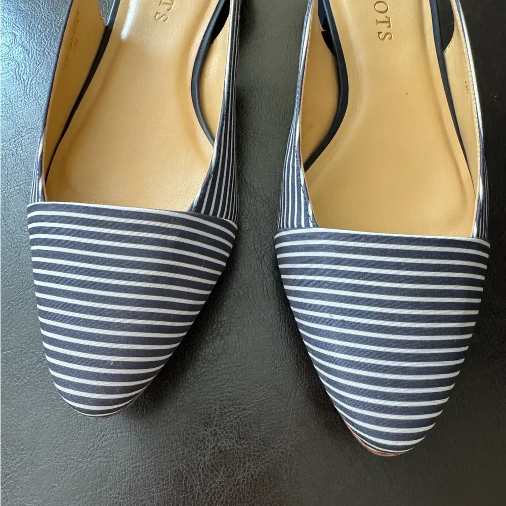 Talbots NWT Edison Slingback in Indigo Blue/Ivory - Image 9