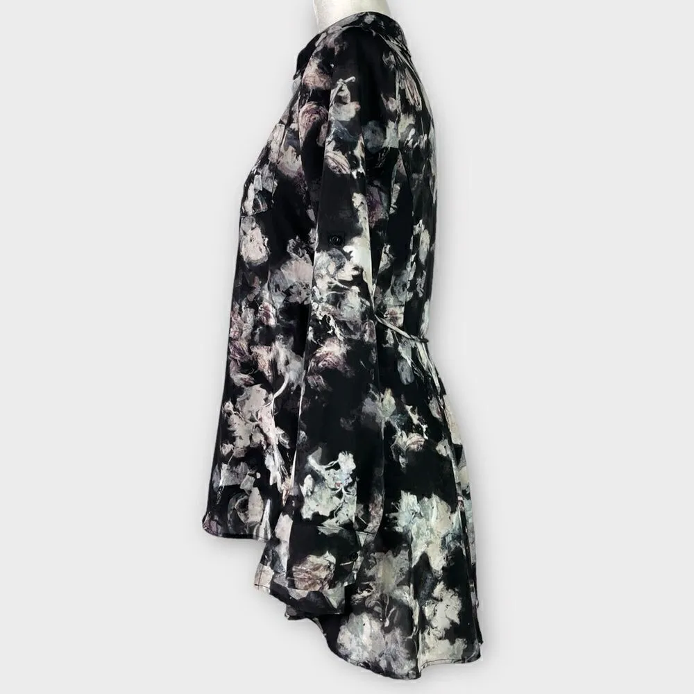 Simply Vera Vera Wang Floral High Low Blouse - XS - Image 4