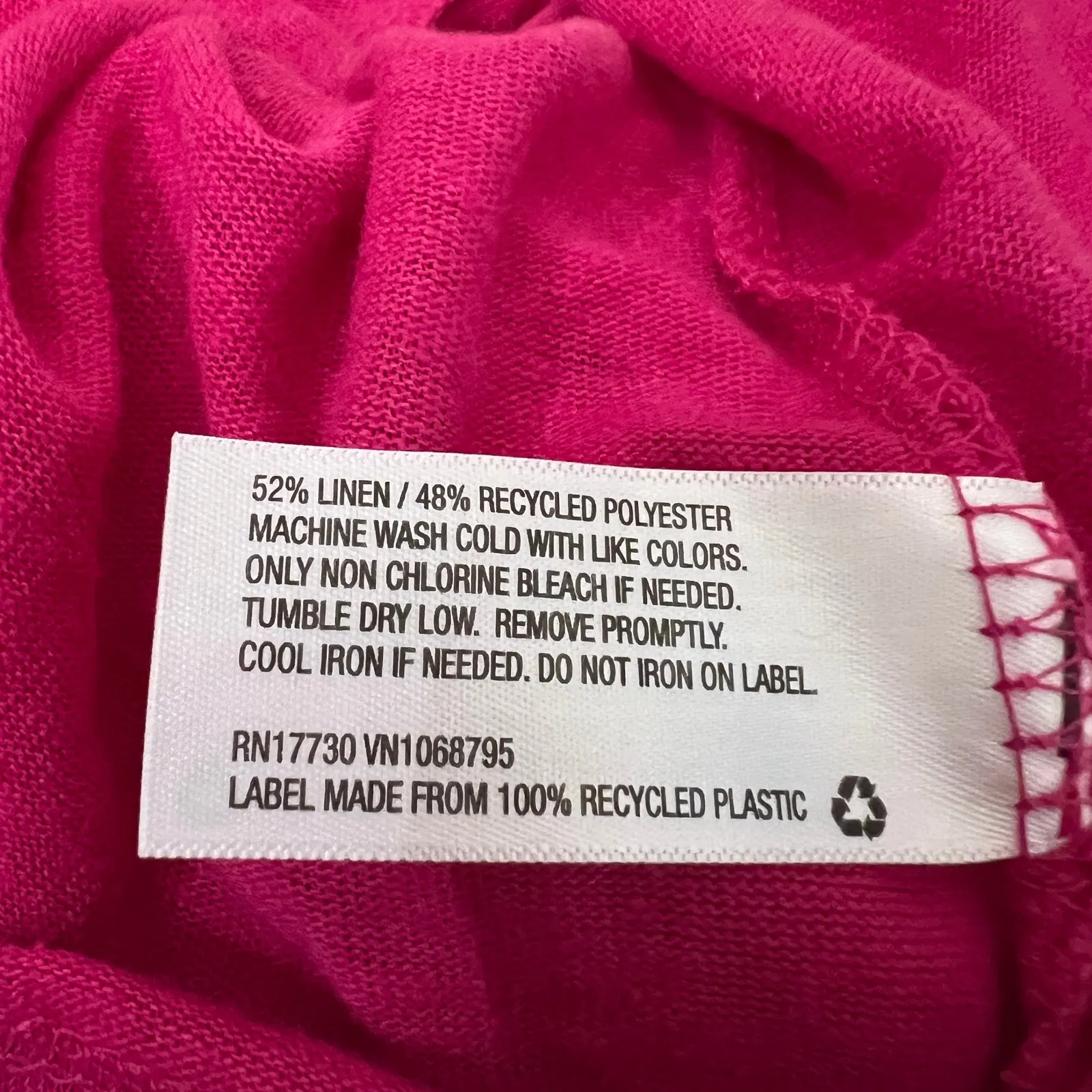 A New Day Women's Pink Short Sleeve Linen V-Neck T-Shirt - Size Medium - NWT - Image 5