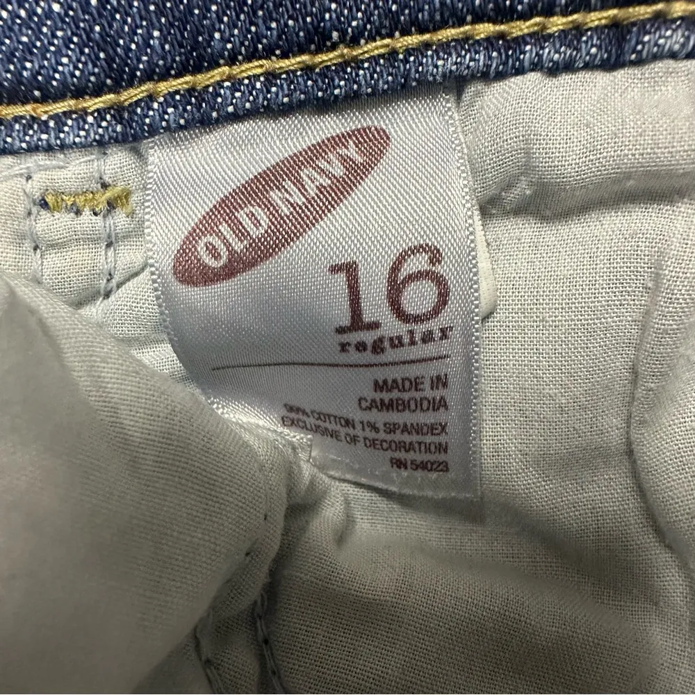 Old Navy The Sweetheart Denim High Rise Straight Leg Blue Jeans WomenS 16 - Image 9