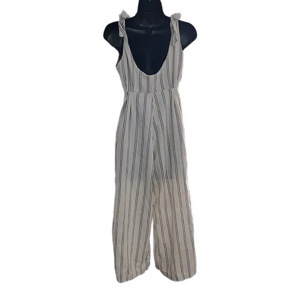 Free People XS Size 0 Stripy Tie One-Piece Jumpsuit Jumper - Image 4