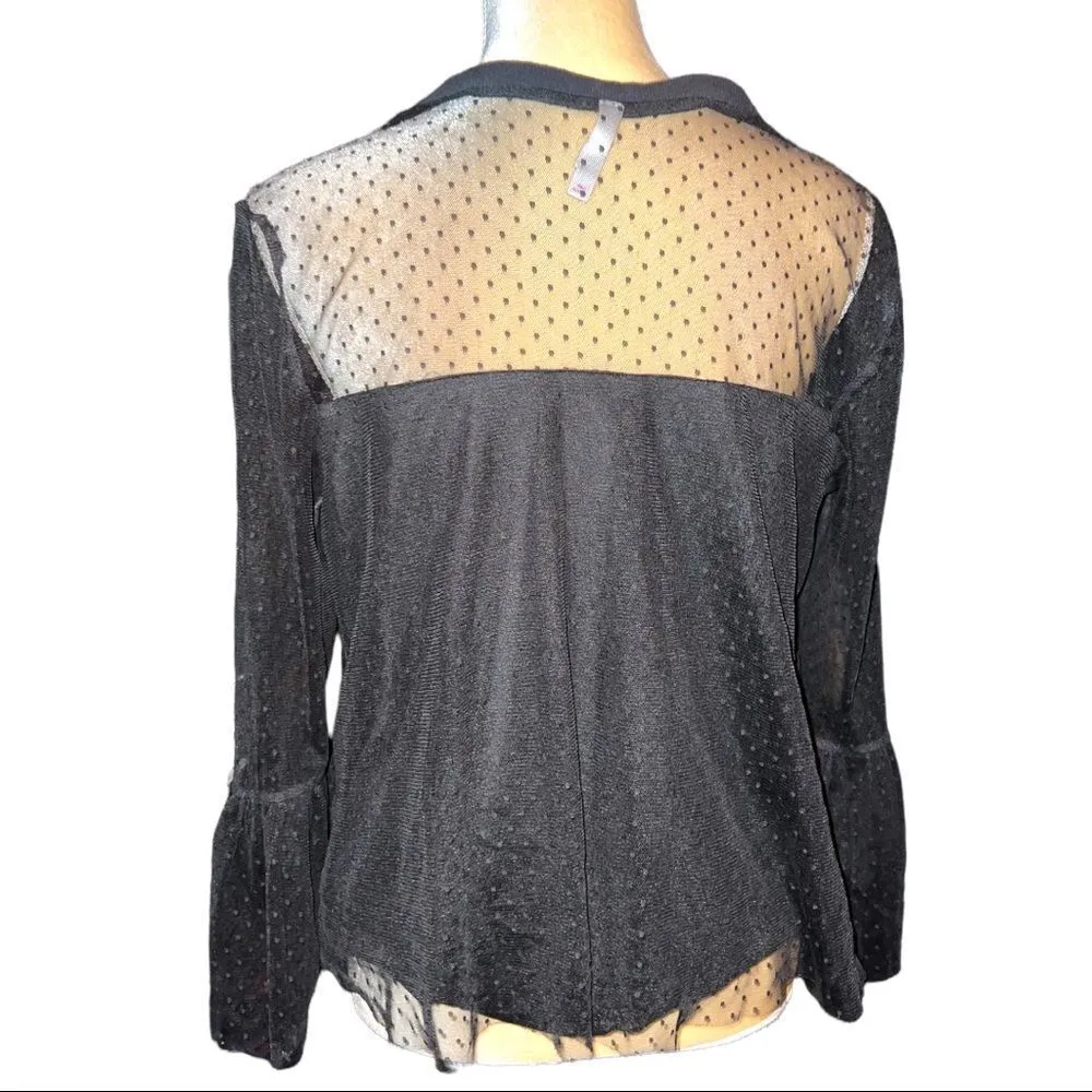 Xhileration black baby doll top with lace design! - Image 9