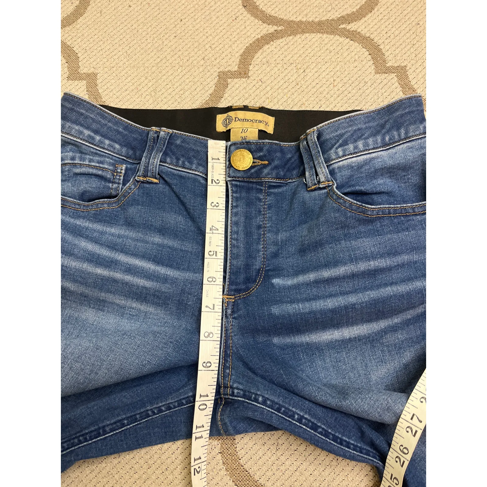 Democracy Denim "Ab"solution Itty Bitty Bootcut Blue Jeans, size 10, MSRP $88 - Image 7