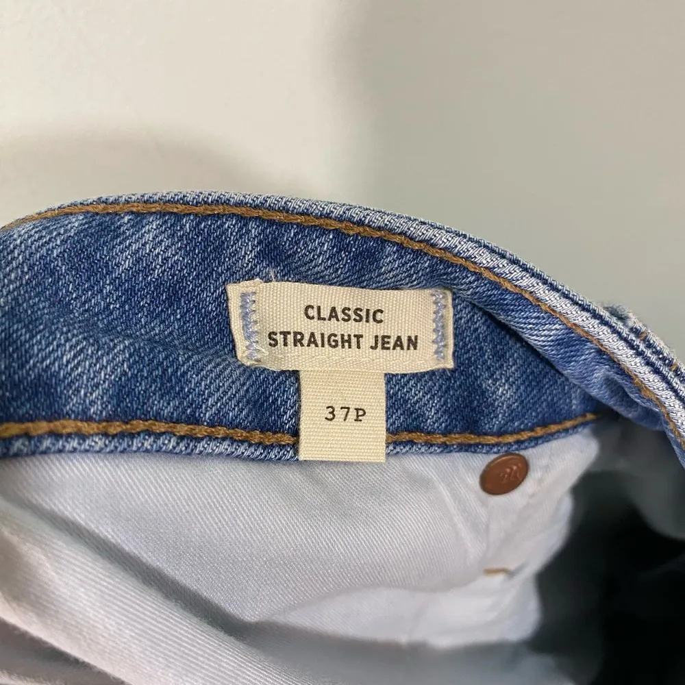 Madewell Women's Blue Meadowland Wash Classic Straight Jeans Size 37P NWT - Image 10
