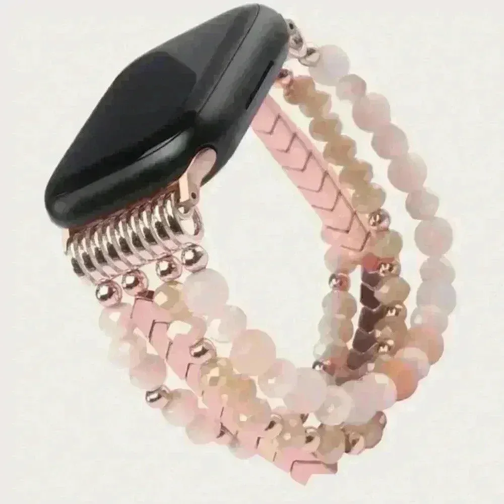 Cute Beaded Rose gold Watchband New Compatible for iWatch Size 38/40/41 mm - Image 2