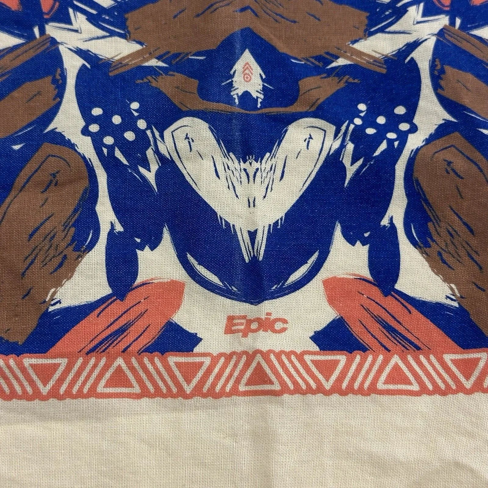 Southwest / Tribal / Hawaiian Bandana Handkerchief Epic Systems Logo (Swag?) Blue - Image 4