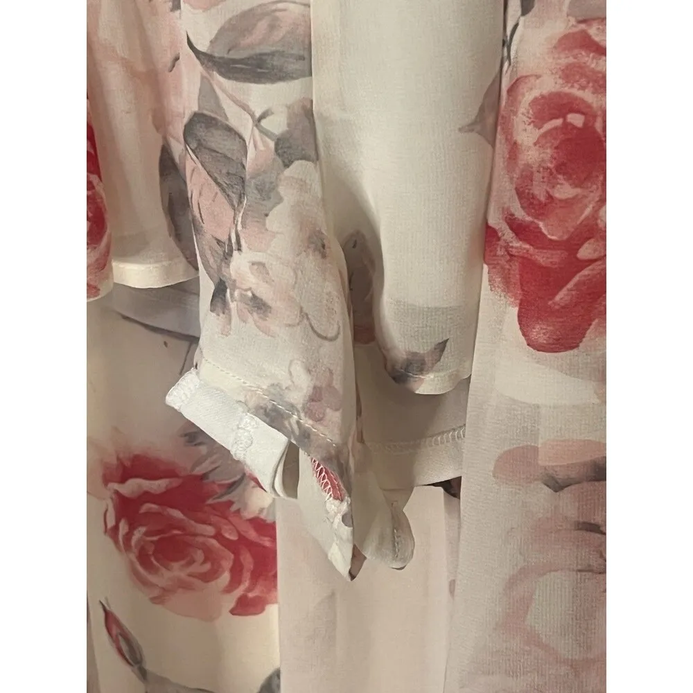 AS U Wish Floral Boho Maxi Dress/Romper Sz Medium - Image 3