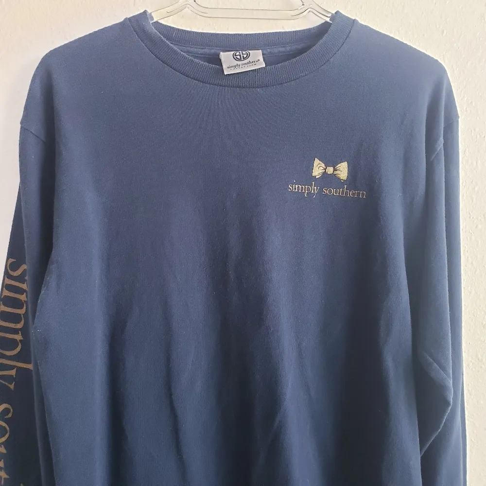 Simply Southern Give Thanks Pumpkin Pig Long Sleeve Shirt - Image 8