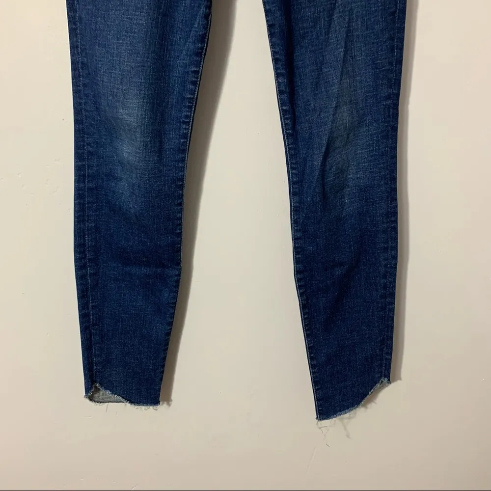 EUC Frame Le Skinny De Jeanne York Wash Tulip Hem Jeans Size 24 - Image 7