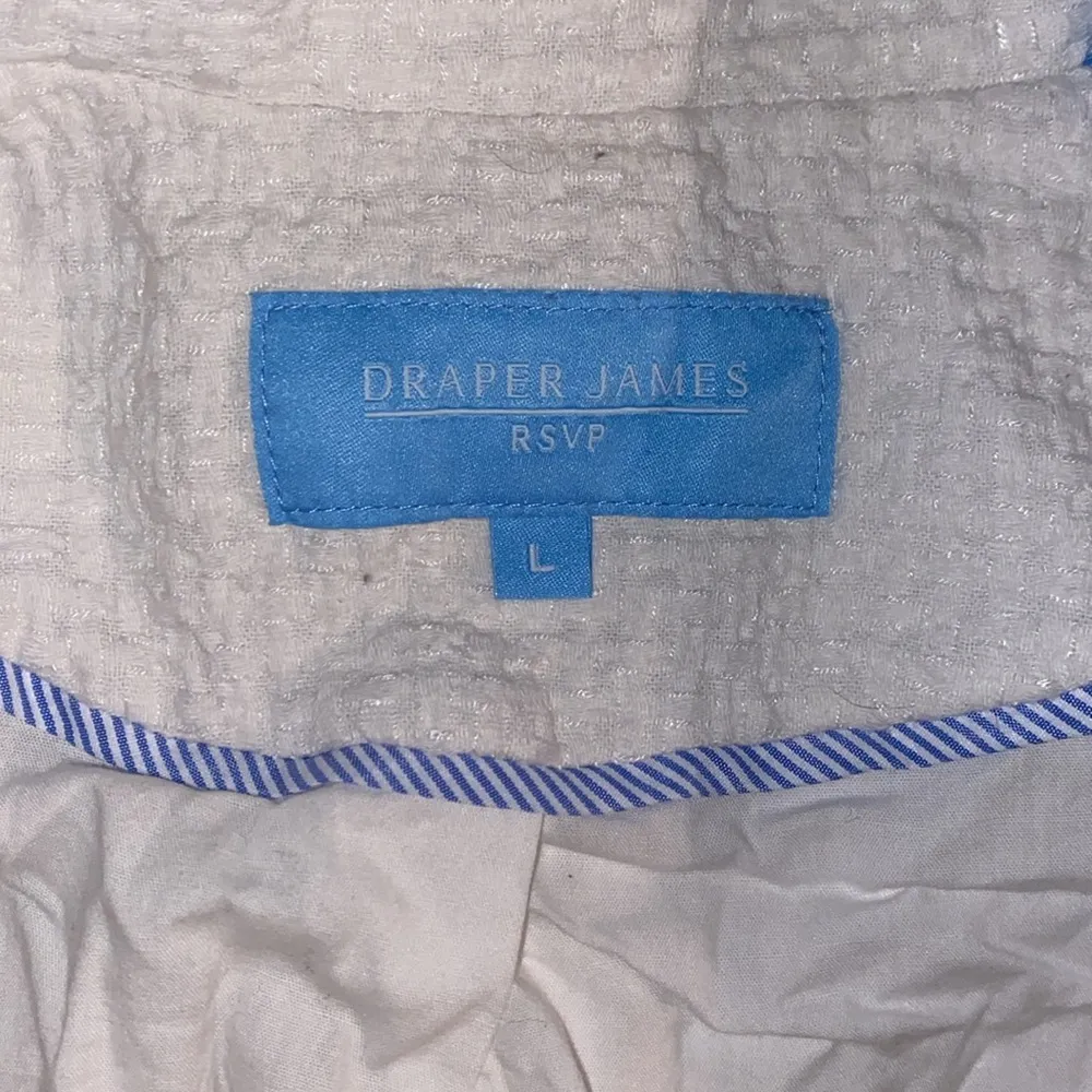 Draper James White textured Blazer size large - Image 4