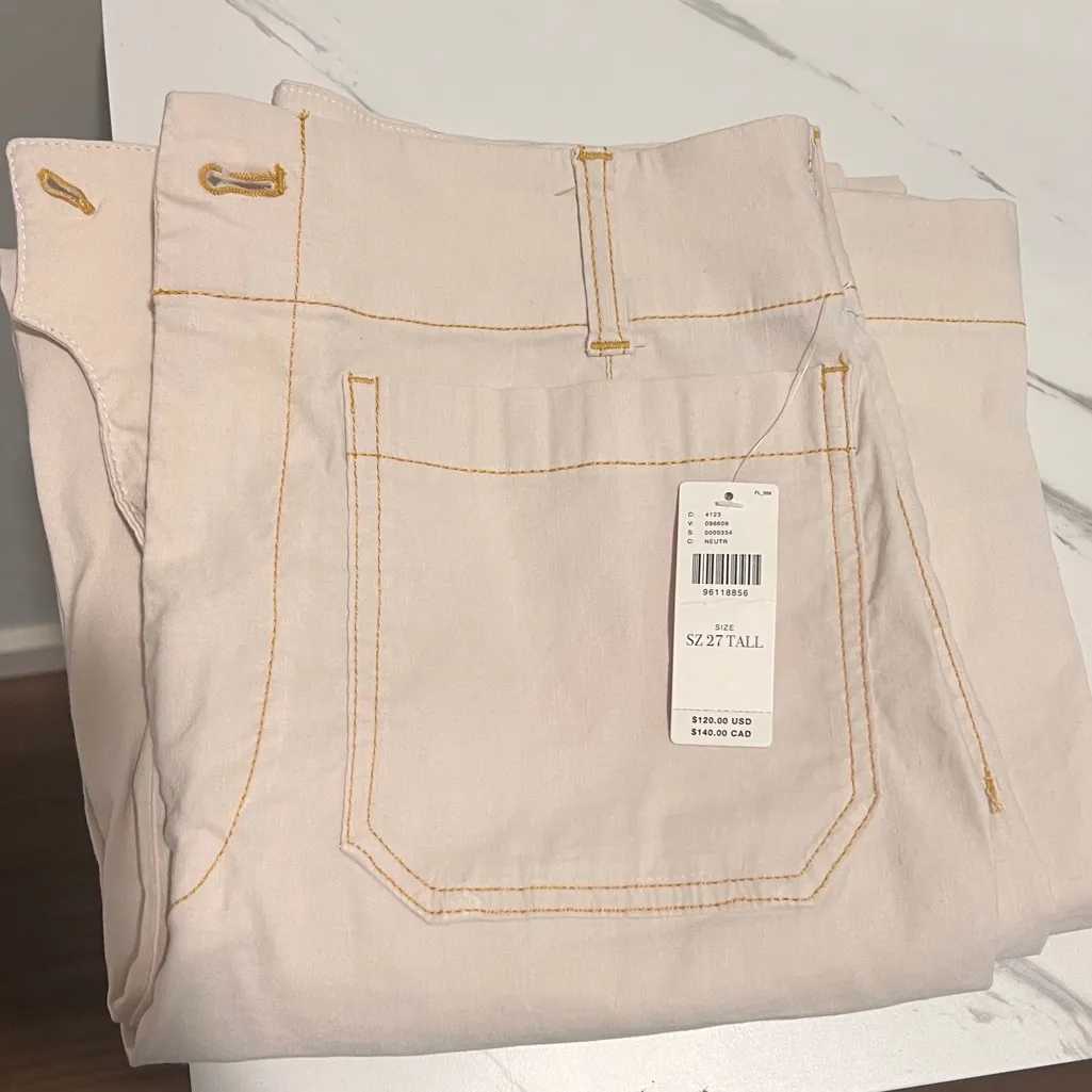 New With Tags Collette Cropped WIDE-LEG PANTS BY MAEVE: CONTRAST-STITCH EDITION - Image 2