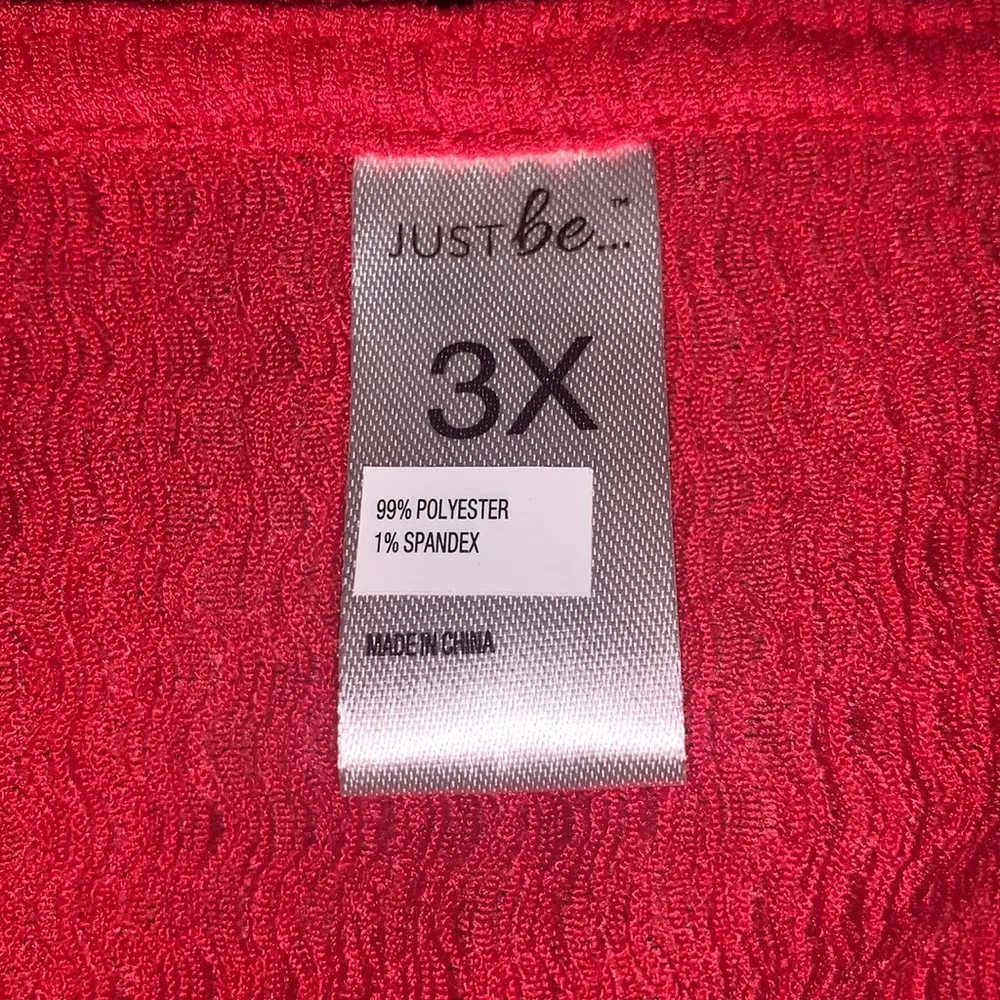Just Be NWT  red 3X front knot button down tank top - Image 7