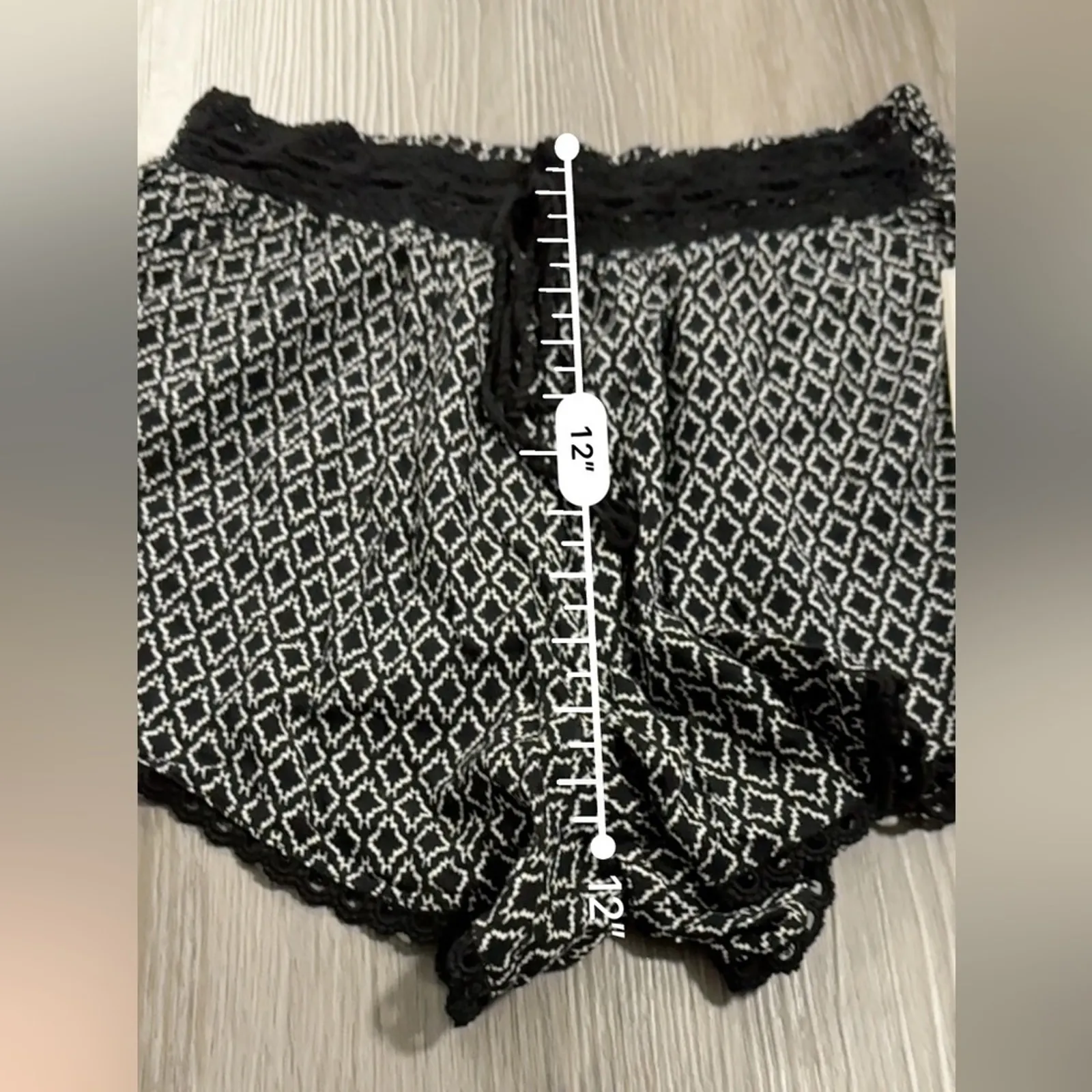 Volcom Black & White Simple‎ Things Jacquard Soft Knit Shorts Size S - Image 7