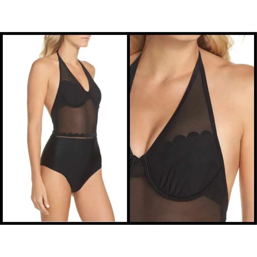 💕TED BAKER💕 Kesia Scalloped Mesh Swimsuit 34 C/D - Image 9