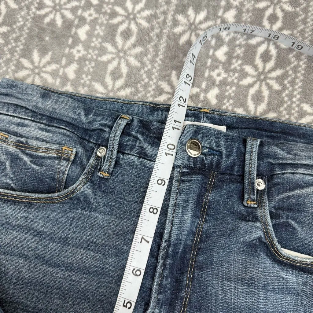 Good American Good Legs Crops In Blue261 Ripped Knees‎ Size 12/31 - Image 10