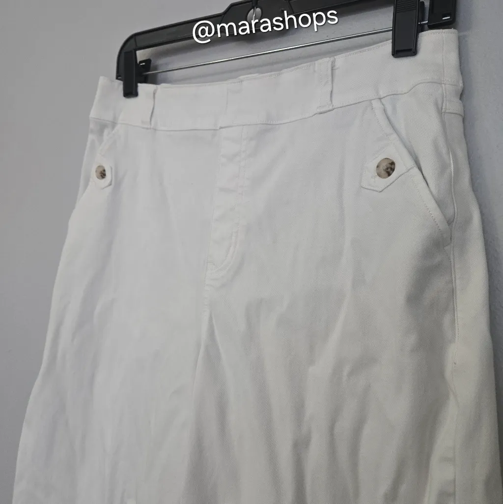 Spanx Twill Wide Leg Pants White - Image 4