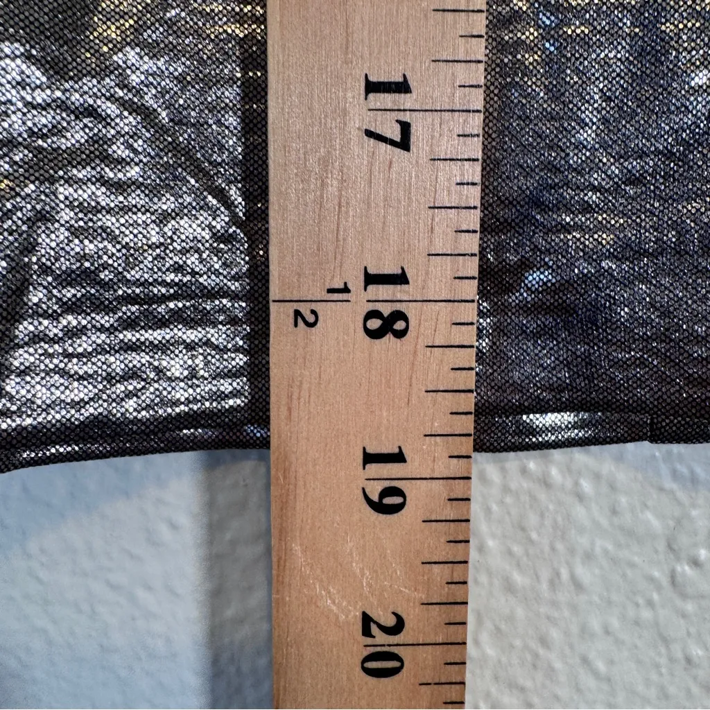 Hutch Anthropologie Silver Metallic Mini Skirt Womens 2 Party Formal Classic - Image 9