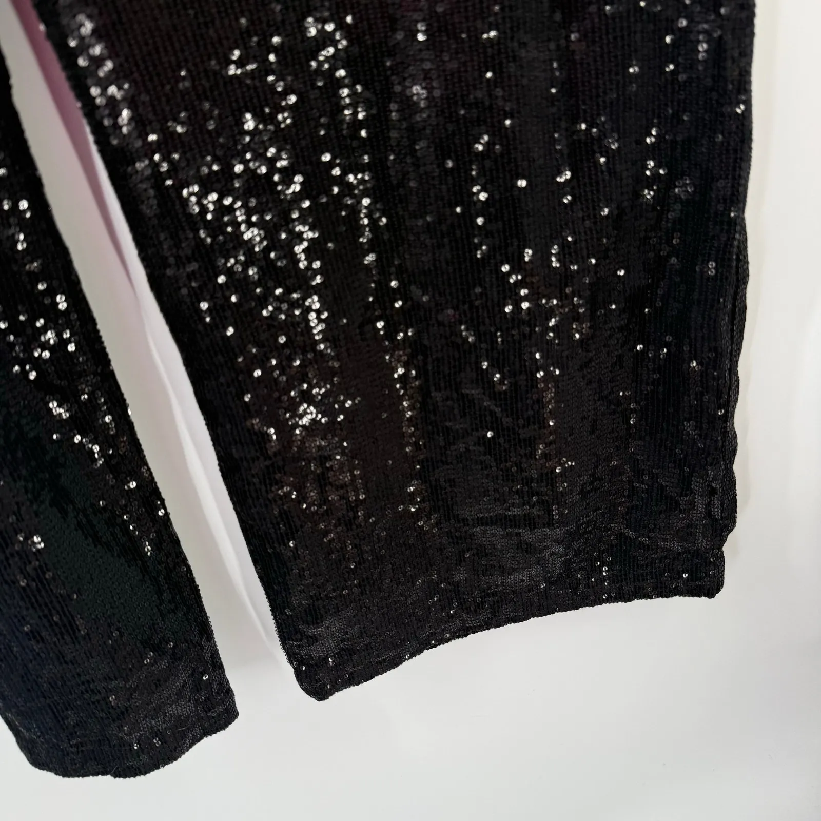 VELVET By Graham & Spencer Pants Size Extra Large Sequin Wide Leg Pant Black NWT - Image 13