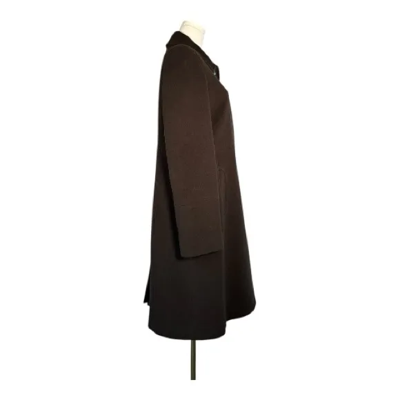 Elegant Black‎ Wool and Cashmere Blend Coat - Image 4