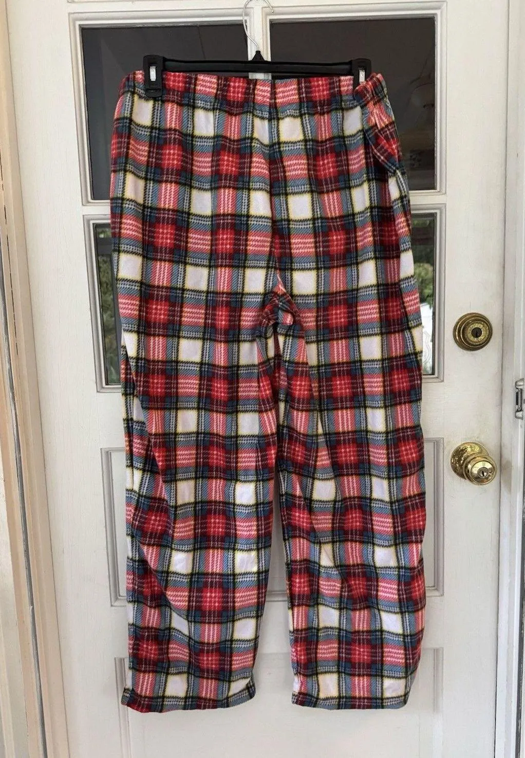 Red Plaid Christmas Pajama Set Women's XXL Jammies For Your Families New Fleece - Image 12