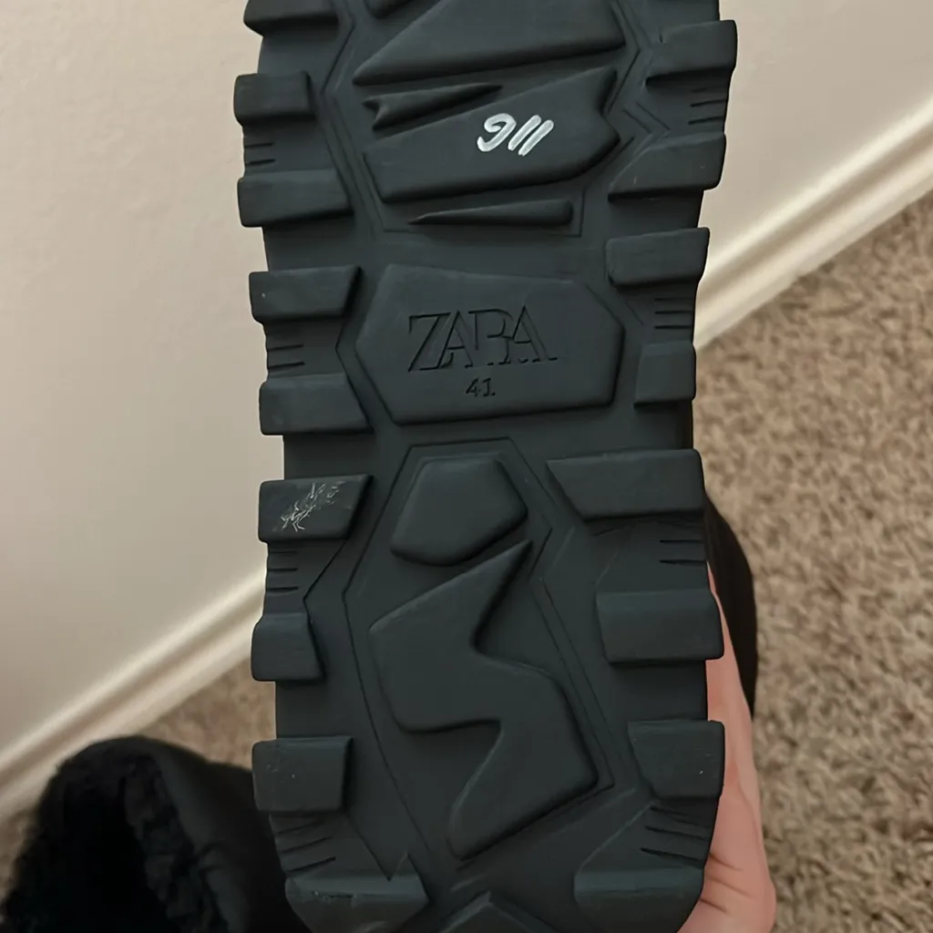 Zara Faux Fur Lined Quilted Ankle Boots NWT - Image 8