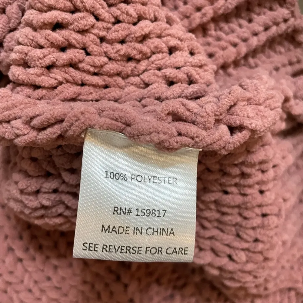 NWT Altar State Nostalgia Rose Pink Cropped Sweater Size S Boxy Fit - Image 5