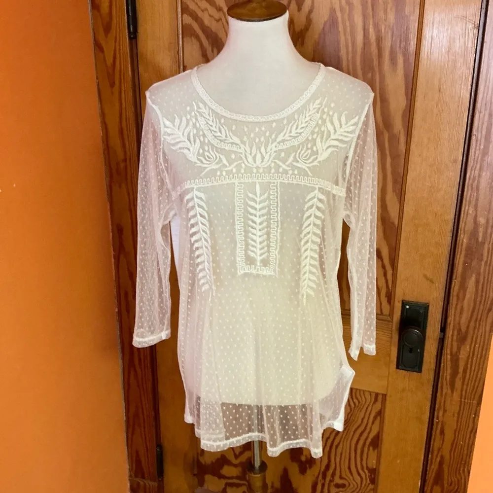 Lucky Brand Feminine Lace Top - Image 4