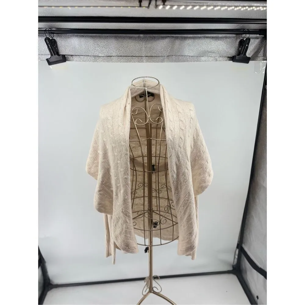 Lauren Ralph Lauren Cardigan  Womens Size L/XL Ivory Wool Blend Open Front - Image 2
