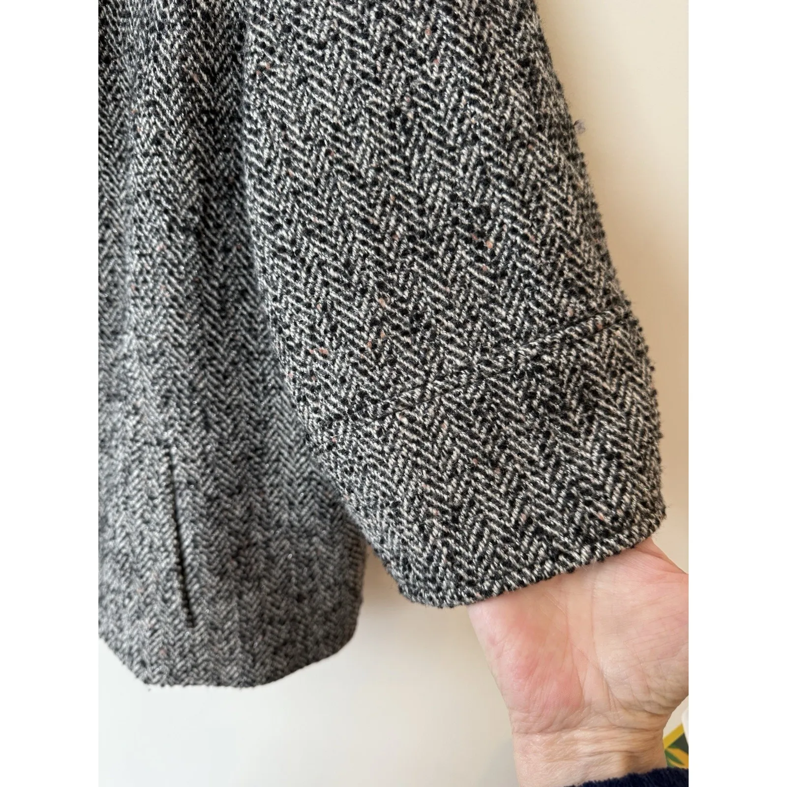 CLASSIQUES ENTIER ATELIER Tweed Swing Jacket Blazer Wool Blend 16 Button - Image 3