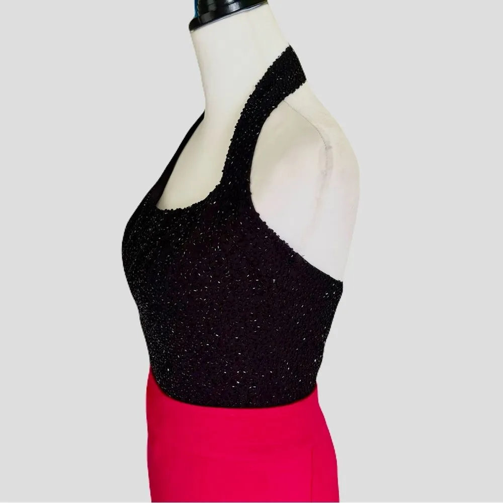 Vintage Zum Zum by Niki Livas Black Beaded Halter Top | EUC | M Size M - Image 2
