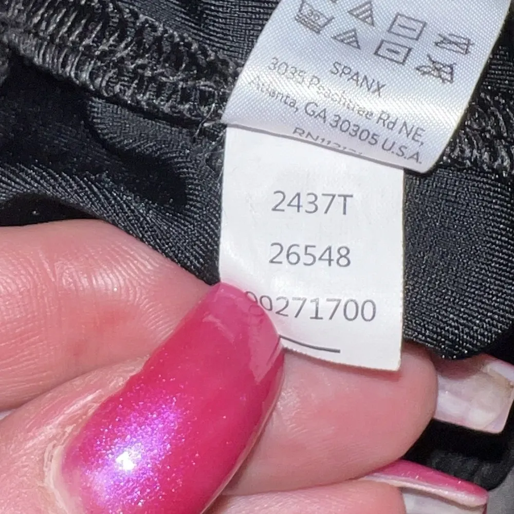 Spanx Women Black Faux Leather Tummy Control Shapewear Pull On Leggings Large LT - Image 11