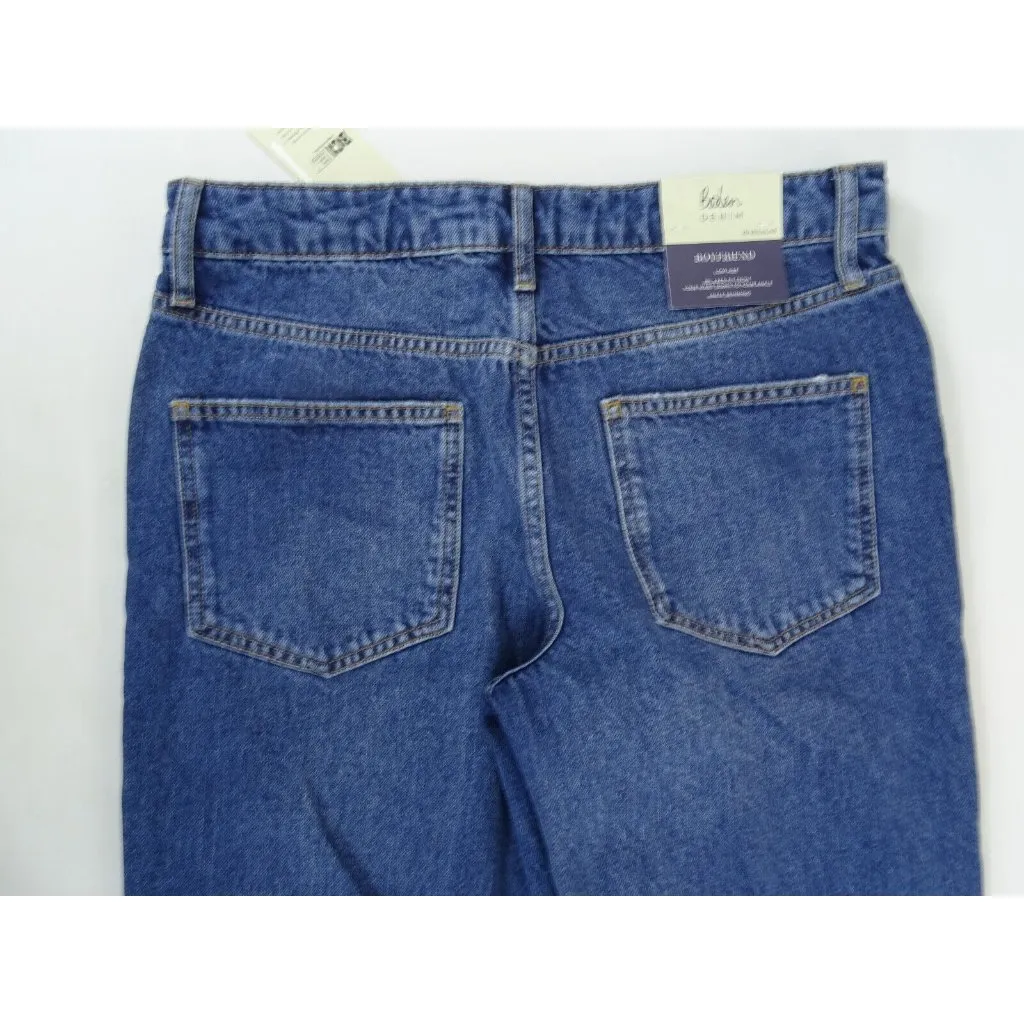 NWT BODEN WASHED INDIGO STRAIGHT LEG BOYFRIEND JEANS‎ SIZE US 6 R (UK 10R) Blue - Image 5