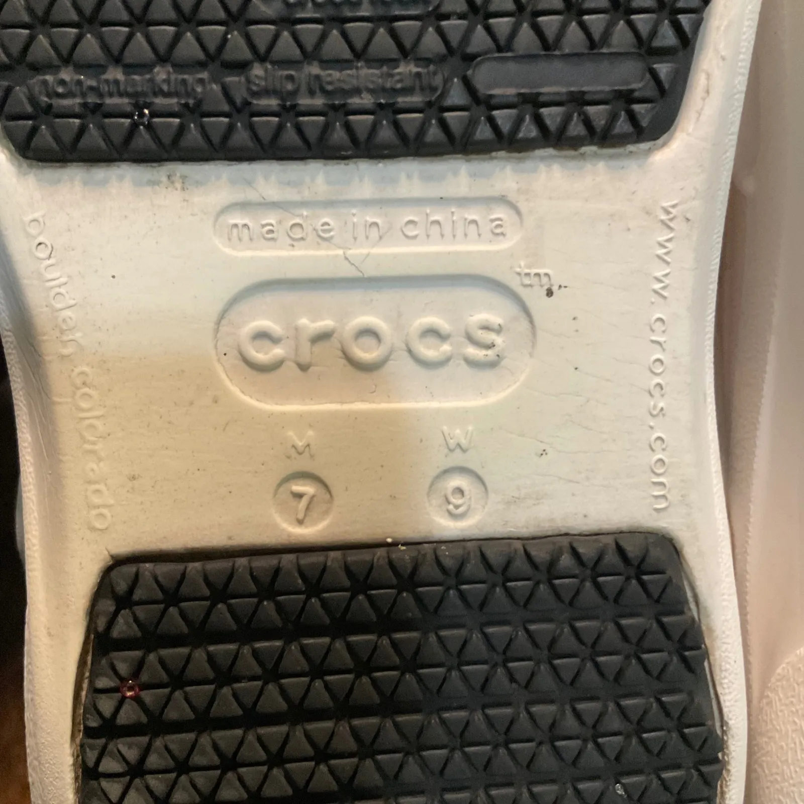 Crocs Bistro White M7 W9 Unisex Rubber Clog‎ Work Shoes Anti Slip Comfort - Image 5