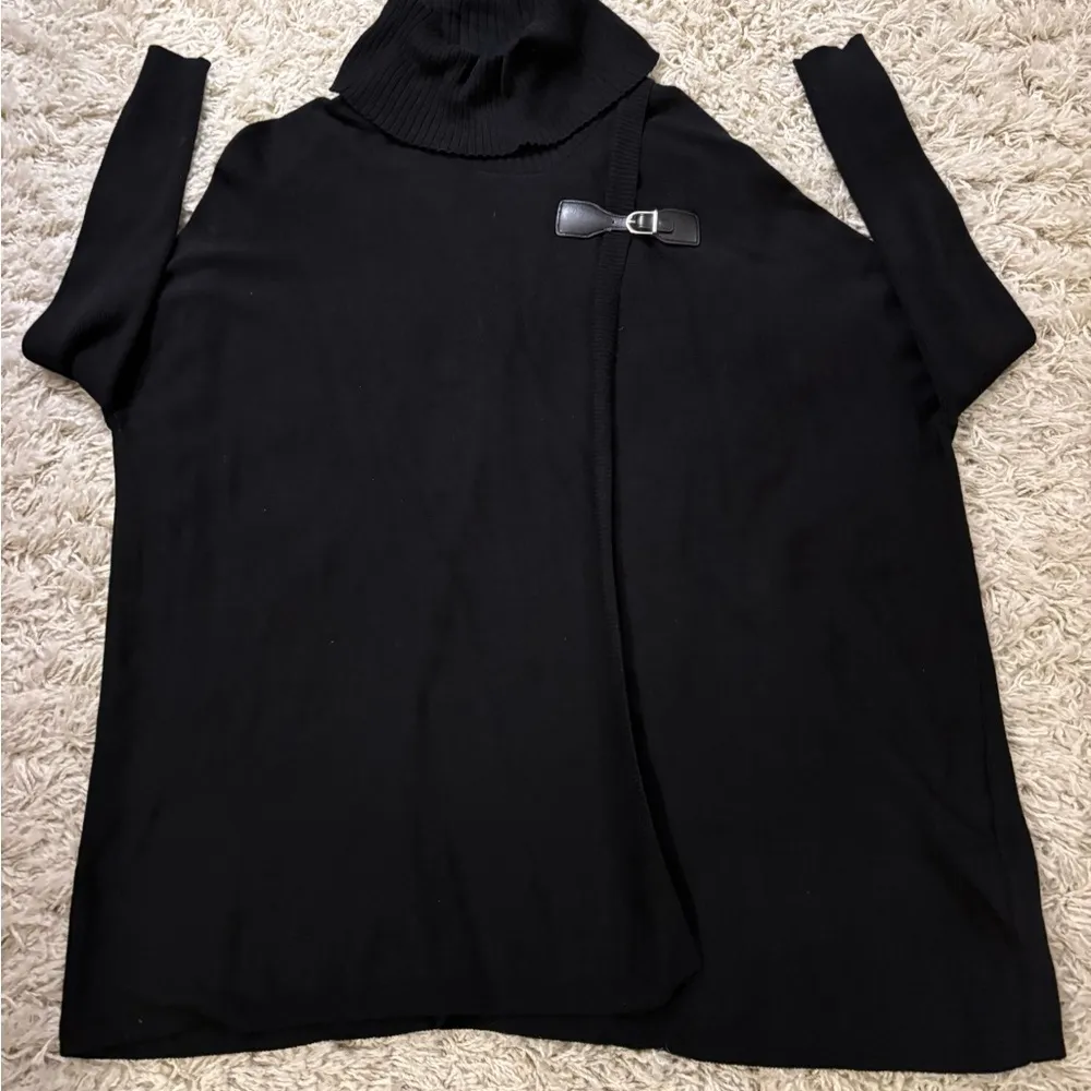 Black Vintage Open Sweater Size M - Image 2