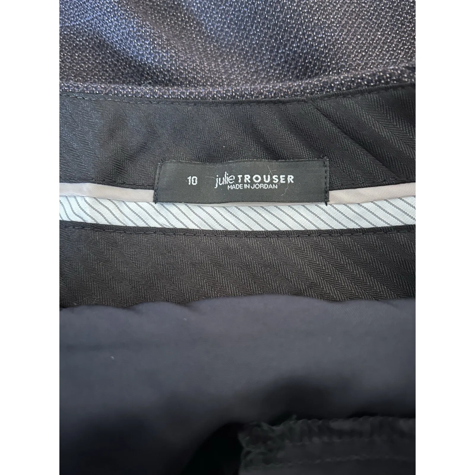 Ann Taylor LOFT Julie Trouser Pants Women's Size 10 Dark Gray Flat Front Dressy - Image 5