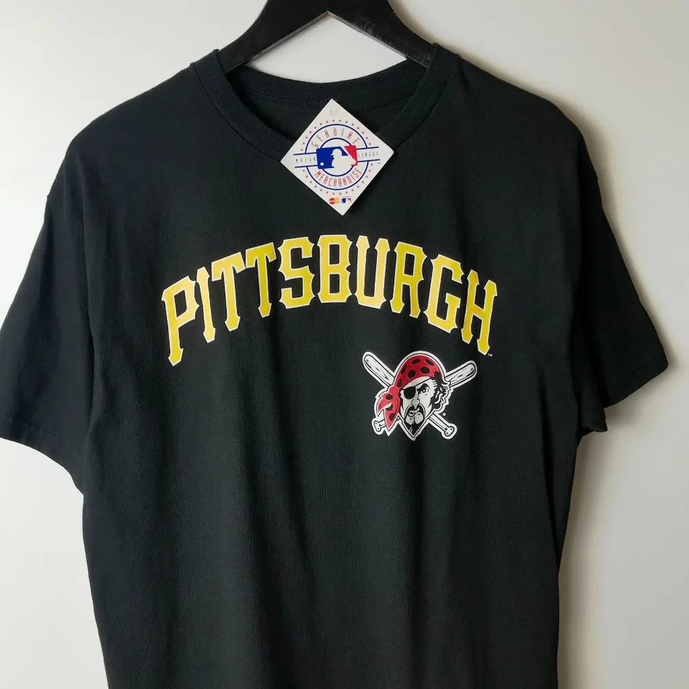 NEW Pittsburgh Pirates Dad 1 T Shirt Black Large L MLB Graphic Tee 100% Cotton - Image 13