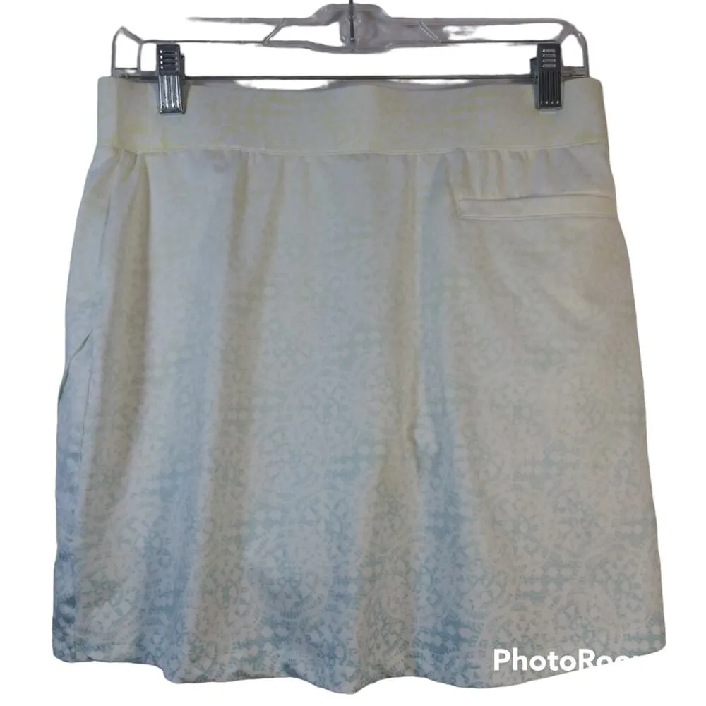 Pebble Beach Dryluxe Performance Ombre Geometric Pull On Skort Size M White Size M - Image 2