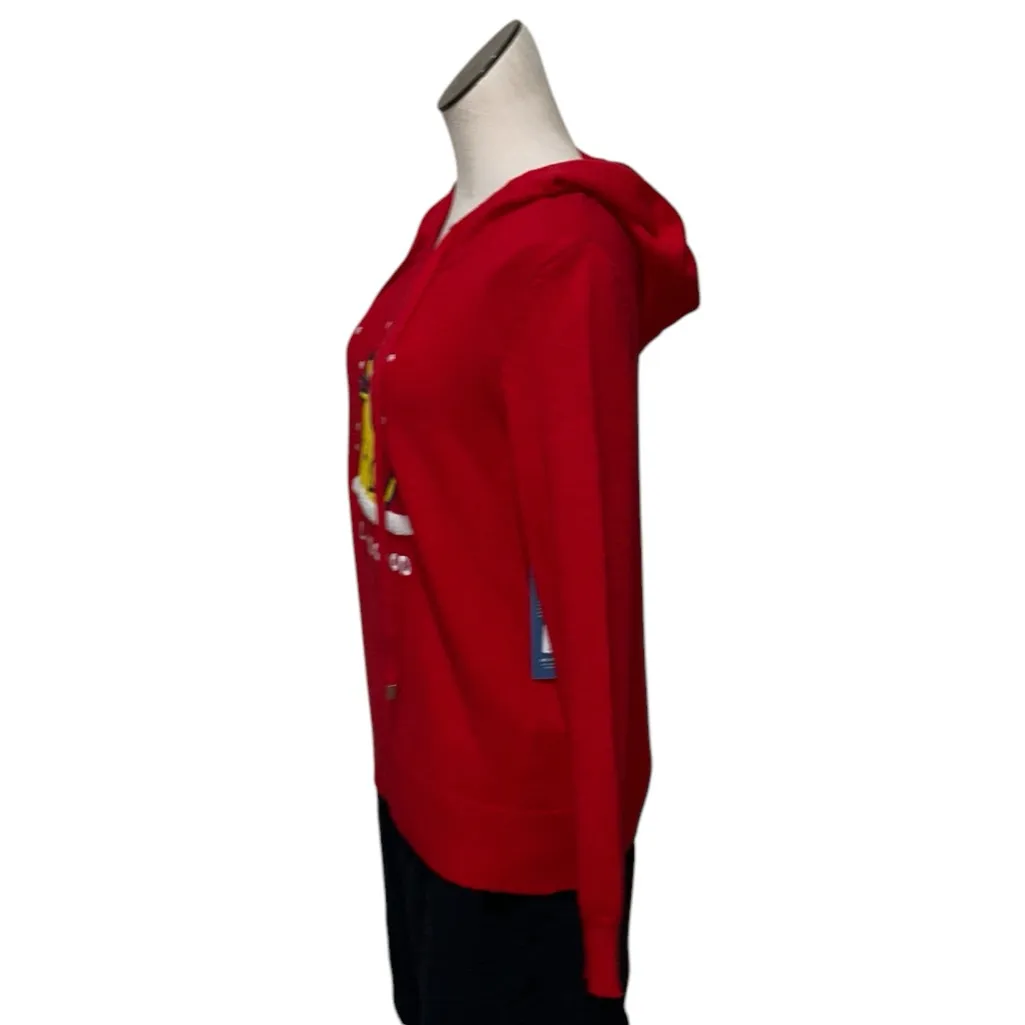 NWT Life is Good Red Hoodie Sweater with Dog Graphic Small Red - Image 4