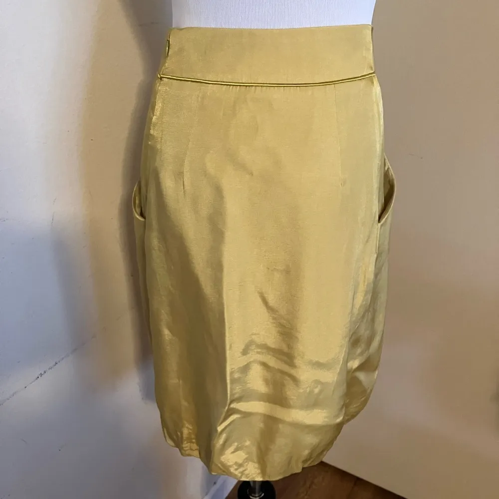 Vintage Japanese Q Yellow Skirt With Pockets Made in Korea - Image 4
