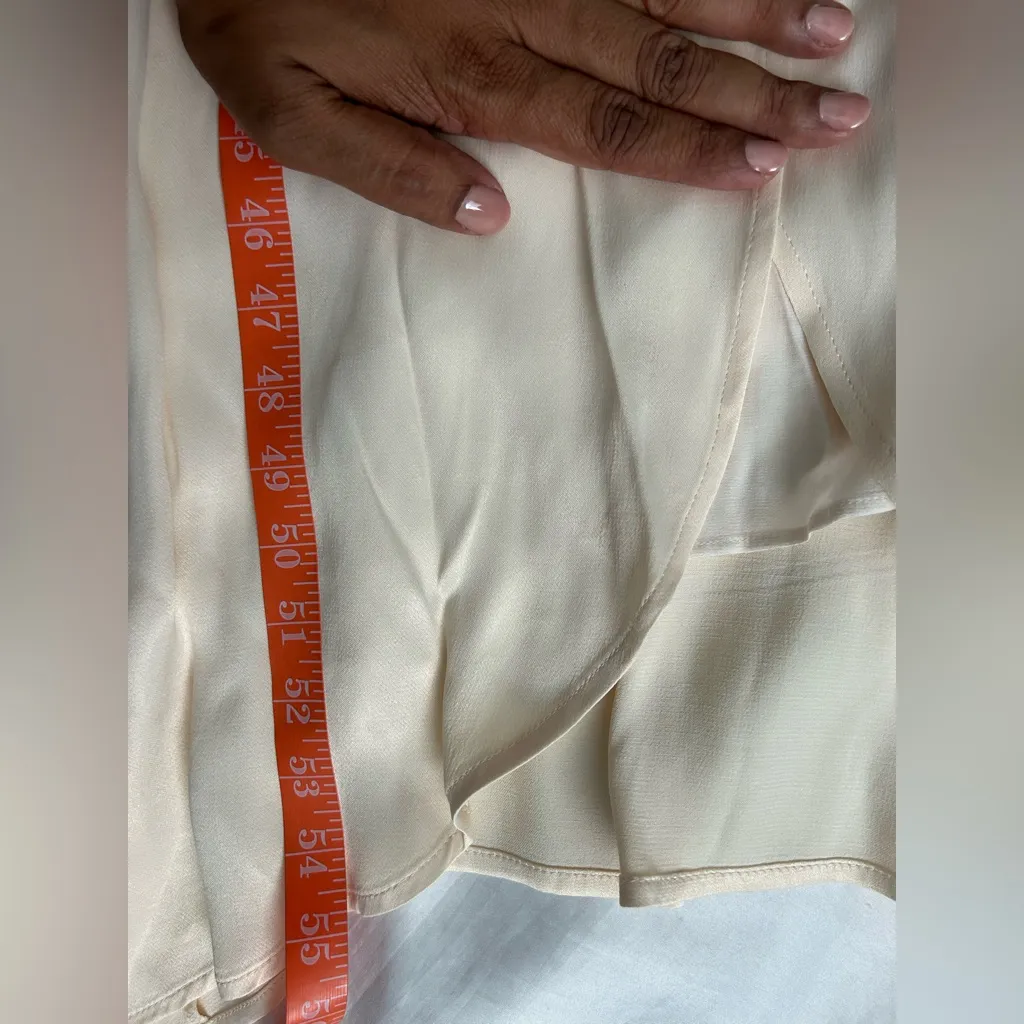 Anthropologie | Sleeveless V-Neck Twist-Front Faux Wrap Satin Dress - Image 11