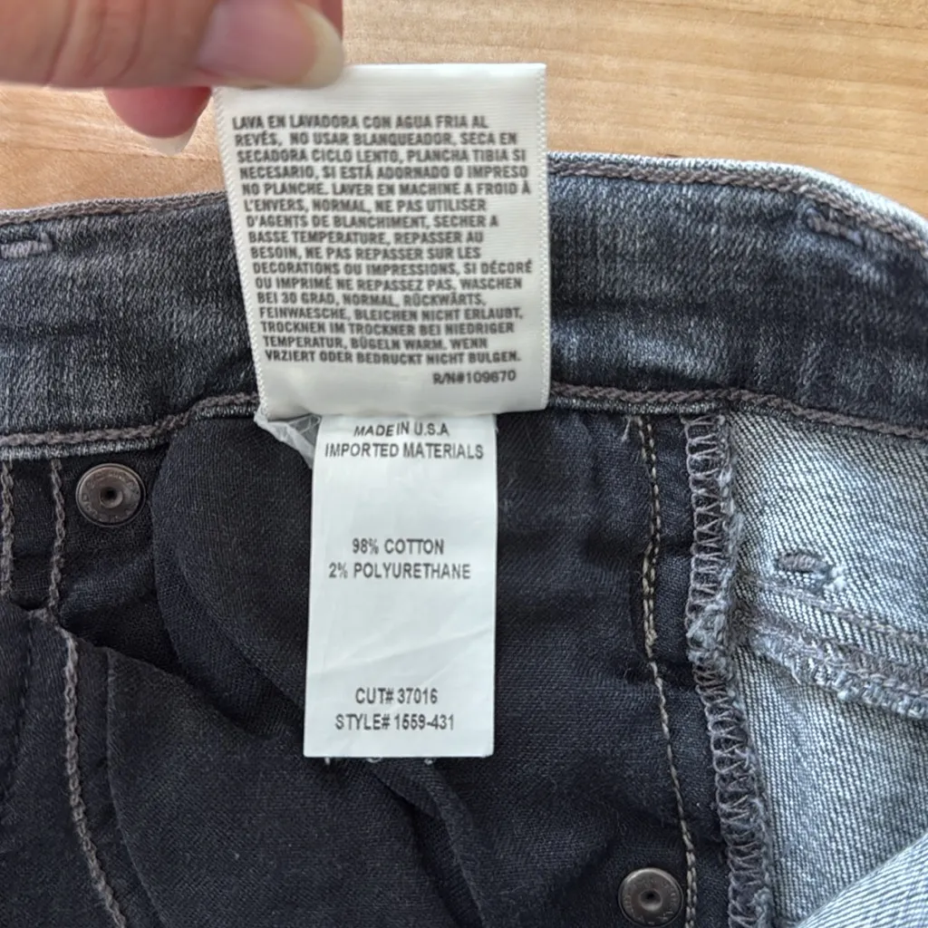 Citizens Of Humanity Carlie High Rise Skinny Gray Distressed Jeans, 26 - Image 10