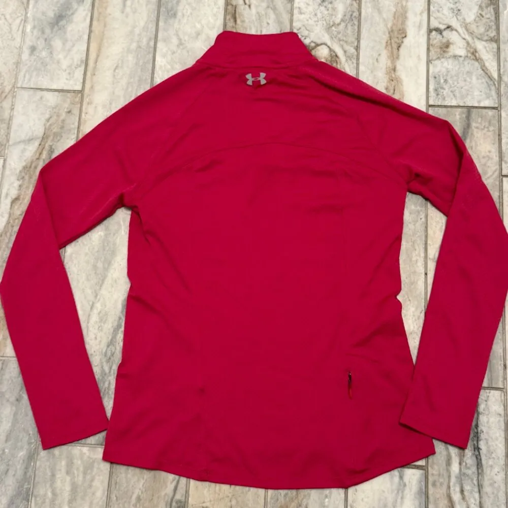 NEW Under Armour women's small pink 1/4 zip Heatgear long sleeve - Image 7