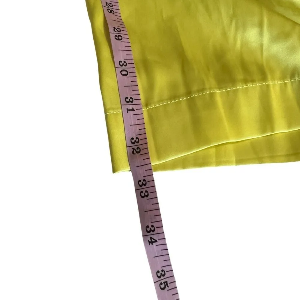 Anthropologie Hutch Satin Chartreuse Utility Pant NWT Size XS - Image 12