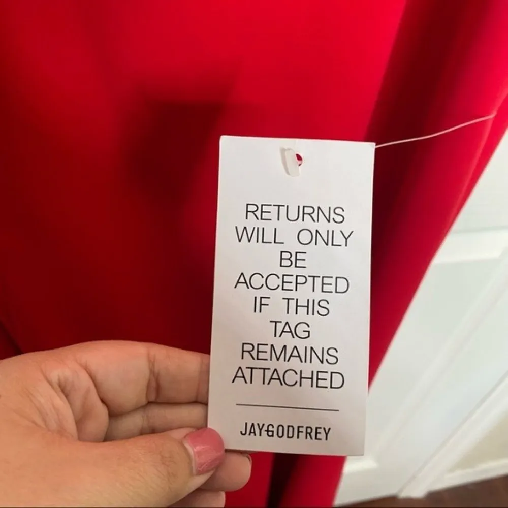 NWT Revolve Jay Godfrey Stone One Shoulder Gown in Bold Red - Image 6