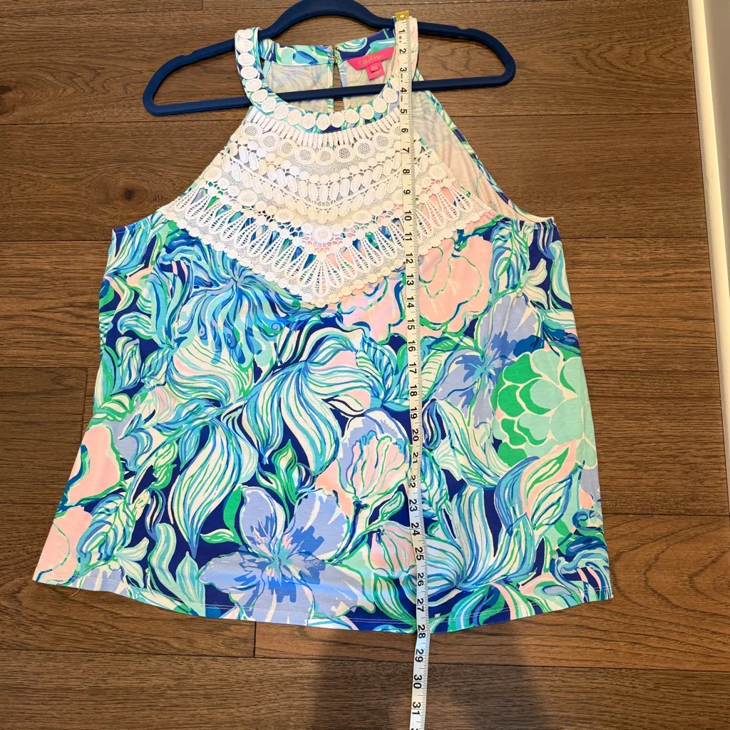 Lilly Pulitzer NWOT Multi Party Thyme Dawn Top, XL - Image 6