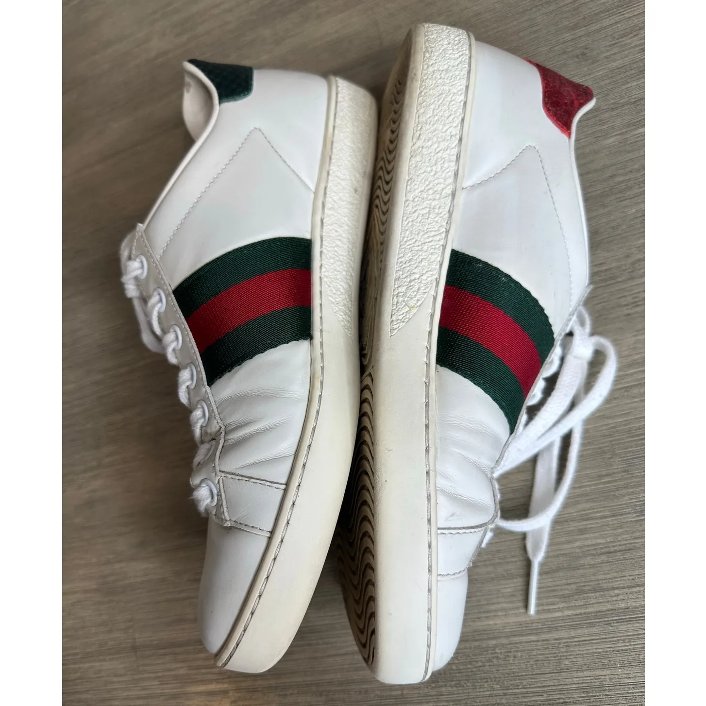 Gucci  Ace Bee Embroidered Leather And Python women's Sneakers Size 36 MSRP $950 - Image 7