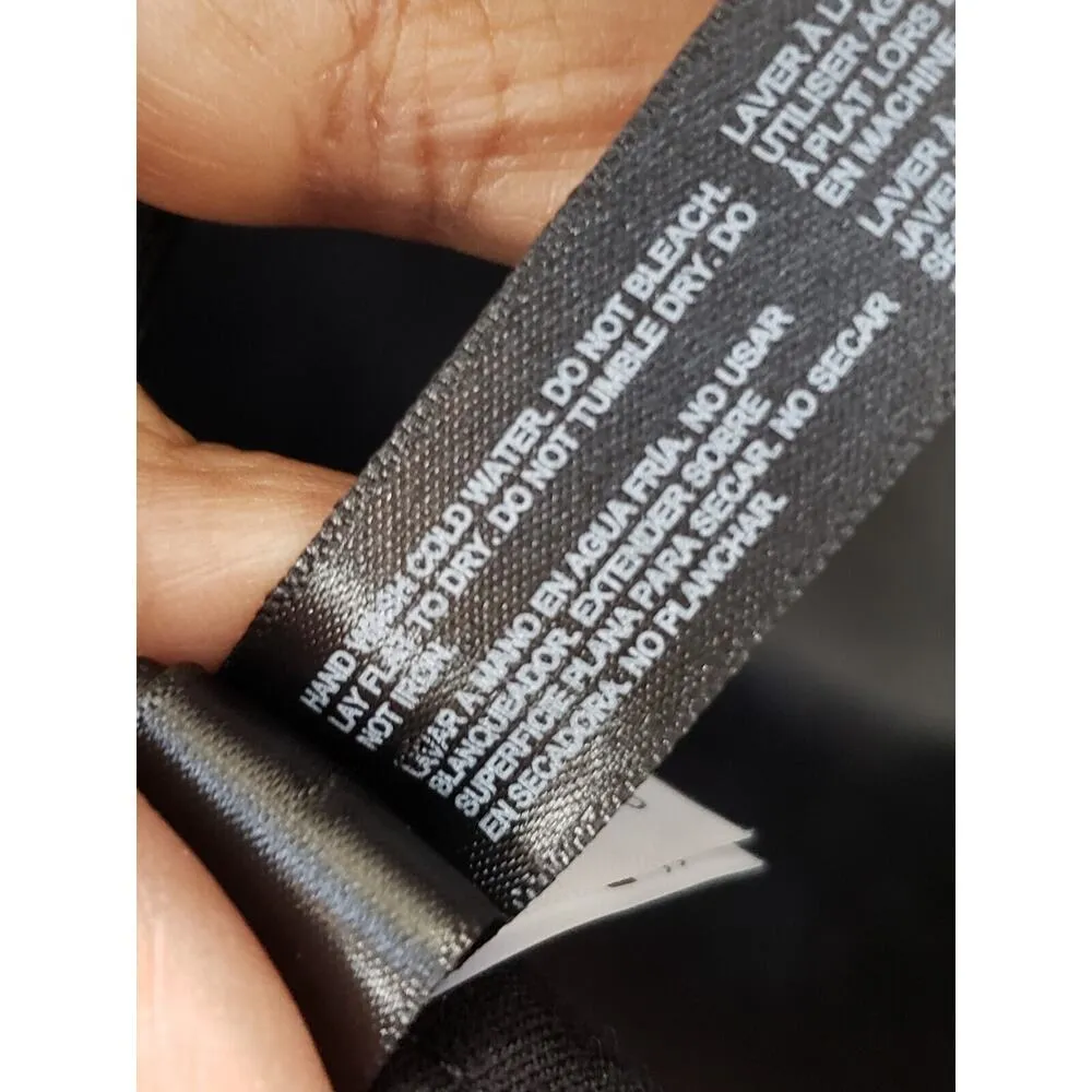 Vintage Bebe Black & Gold Rayon Casual Back Zipper Beaded Crop Bra Top Small - Image 9